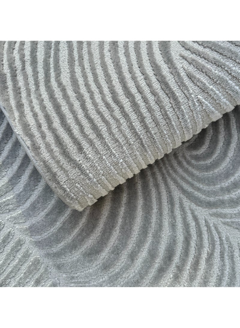 Handpicked Furniture Neutral Grey Runner Carpet Ultra Soft Area Carpets For Bed Room, Living Room, And Dining room, Anti-slip Floor Carpets, Easy to Clean, Made In Turkey - Image 3
