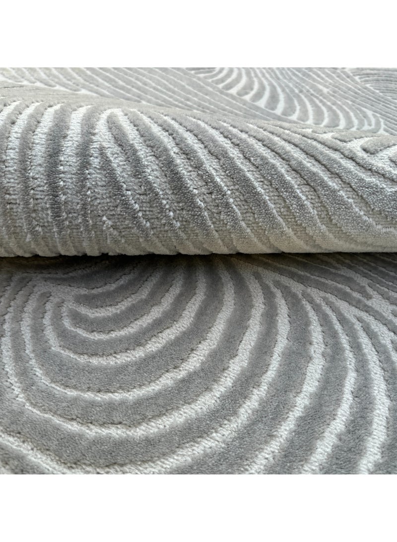 Handpicked Furniture Neutral Grey Runner Carpet Ultra Soft Area Carpets For Bed Room, Living Room, And Dining room, Anti-slip Floor Carpets, Easy to Clean, Made In Turkey - Image 5