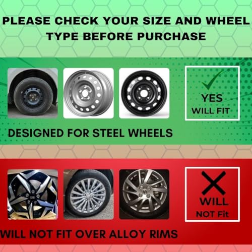 Prigan 15 Inch Matte Black Wheel Cover for Polo and All 15 Inch Cars (Set of 4 Pcs) (Press Fitting) Model- POLO-Matte-Black-15 - Image 4