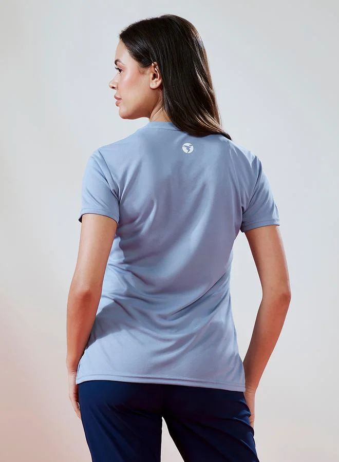 Technosport Technosport Color Block Crew Neck Short Sleeve Top