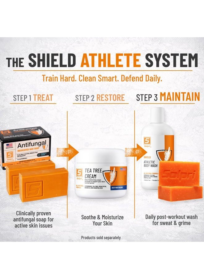 Solpri Shield Athlete's Body Wash Sulfate Free with Lemongrass, Tea Tree, Eucalyptus Oils 8 Fl Oz - Image 4