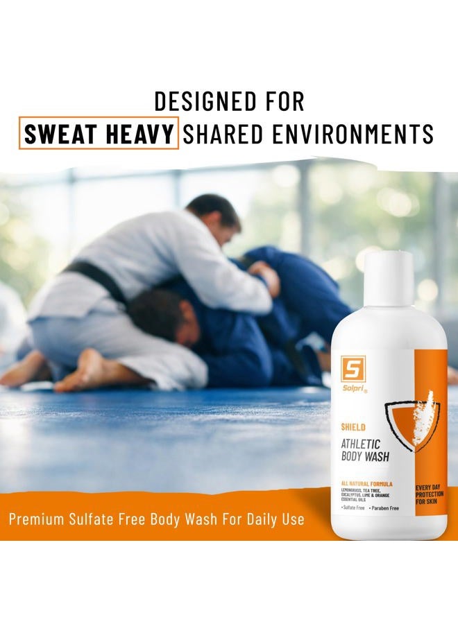 Solpri Shield Athlete's Body Wash Sulfate Free with Lemongrass, Tea Tree, Eucalyptus Oils 8 Fl Oz - Image 2