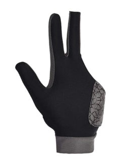 silvercnc 3 Finger Billiards Gloves Pool Cue Gloves Three Fingers Billiard Gloves Snooker Shooter Gloves Mitt Elastic Left Hand Glove For Women Men Black M  - Image 1