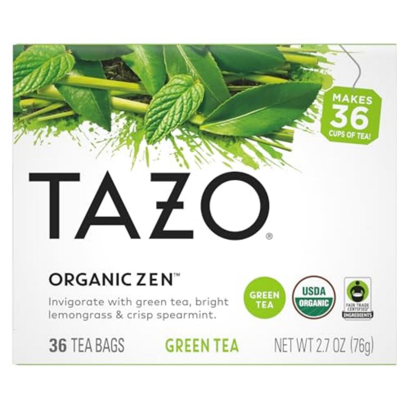 TAZO Organic Zen Green Tea, Green Tea Zen for Health and Wellness, 144 Total Tea Bags (36ct - Pack of 4) - Image 2