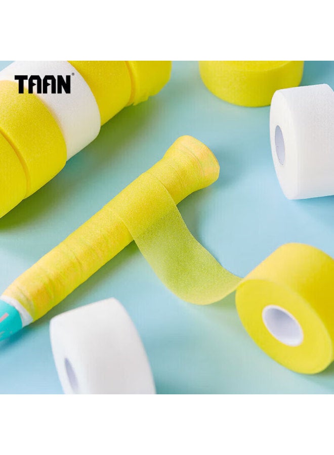 Taan Badminton Racket Handle Shock-absorbing Film, Tennis Racket Cushioning Film, Shock-absorbing Tape, Hand Grip Tape, Base Film, Yellow, 2-pack - Image 2