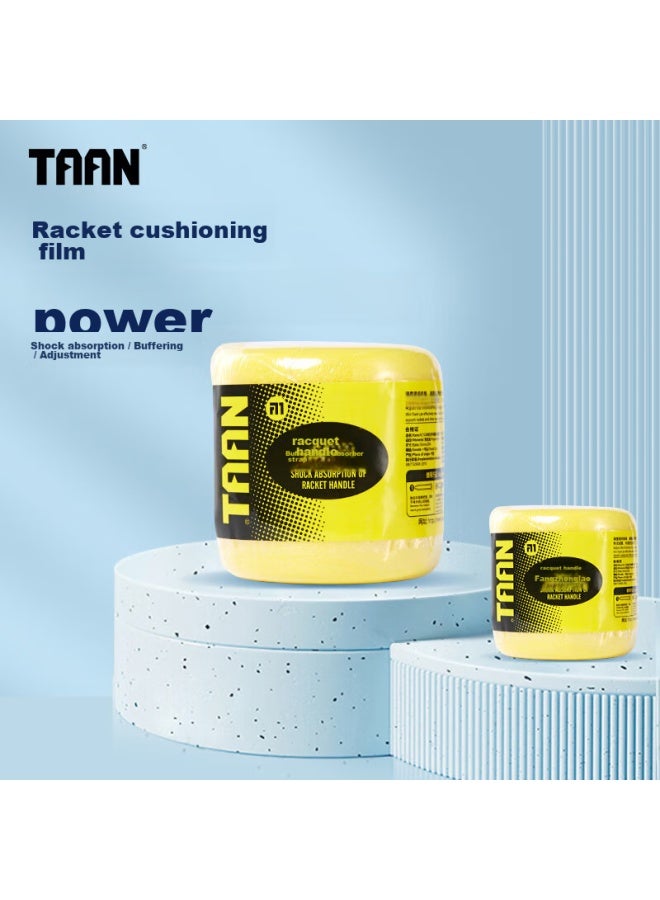 Taan Badminton Racket Handle Shock-absorbing Film, Tennis Racket Cushioning Film, Shock-absorbing Tape, Hand Grip Tape, Base Film, Yellow, 2-pack - Image 1
