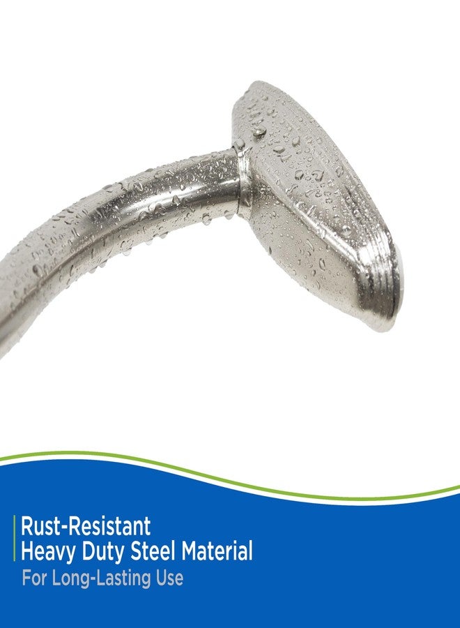 Kenney KN60961 Twist & Fit No Tools Camlock Tension 6" Curved Shower Curtain Rod with Non-Slip, Non-Scratch Ends, 57-72" Adjustable Length, Brushed Nickel, 1" Diameter Rust Resistant Steel Tube - Image 5