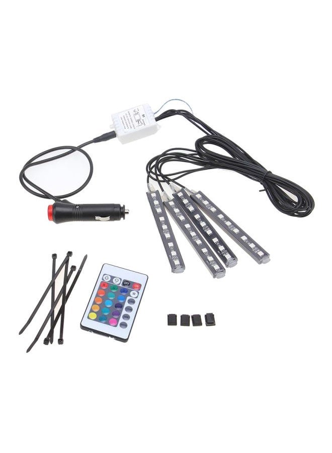 4-Piece Remote Control LED Car Light