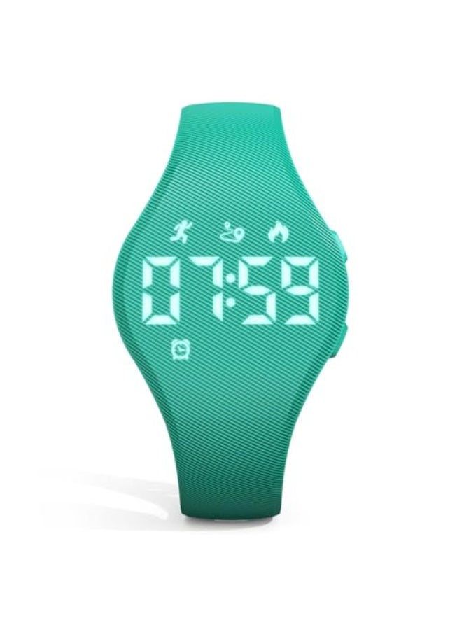 Kids Digital Fitness Tracker Watch with LED Display, 5-15 Years Waterproof Wrist Watch without APP Pedometer Alarm Clock for Kids Boys Girls Teens (Dark Green) - Image 1