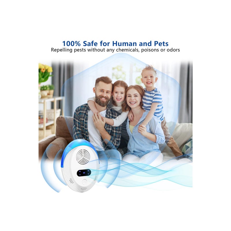 SOLARAE Ultrasonic Mosquito Repellent, Electronic Pest Repeller Plug in for Mosquito,Mice,Roach,Spider,Insects, Indoor Pest Control for Living Room, Garage, Office, Hotel (4 Pack) - Image 5