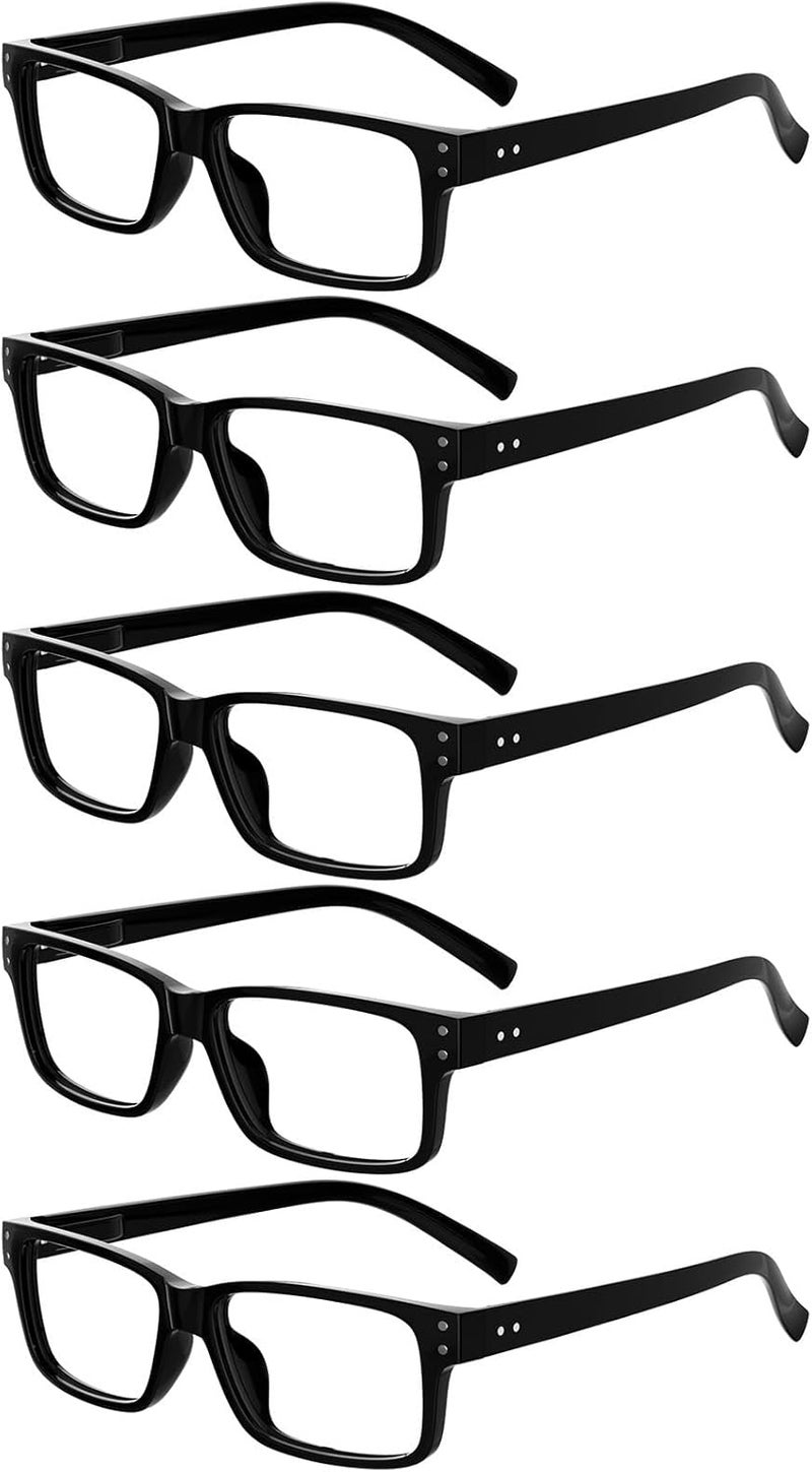 Eyekepper Mens Vintage Reading Glasses5 Pack Black Frame Glasses for Men ReadingReader Eyeglasses Women - Image 1