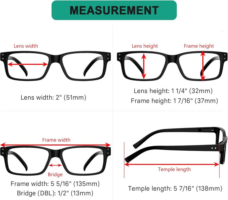 Eyekepper Mens Vintage Reading Glasses5 Pack Black Frame Glasses for Men ReadingReader Eyeglasses Women - Image 5