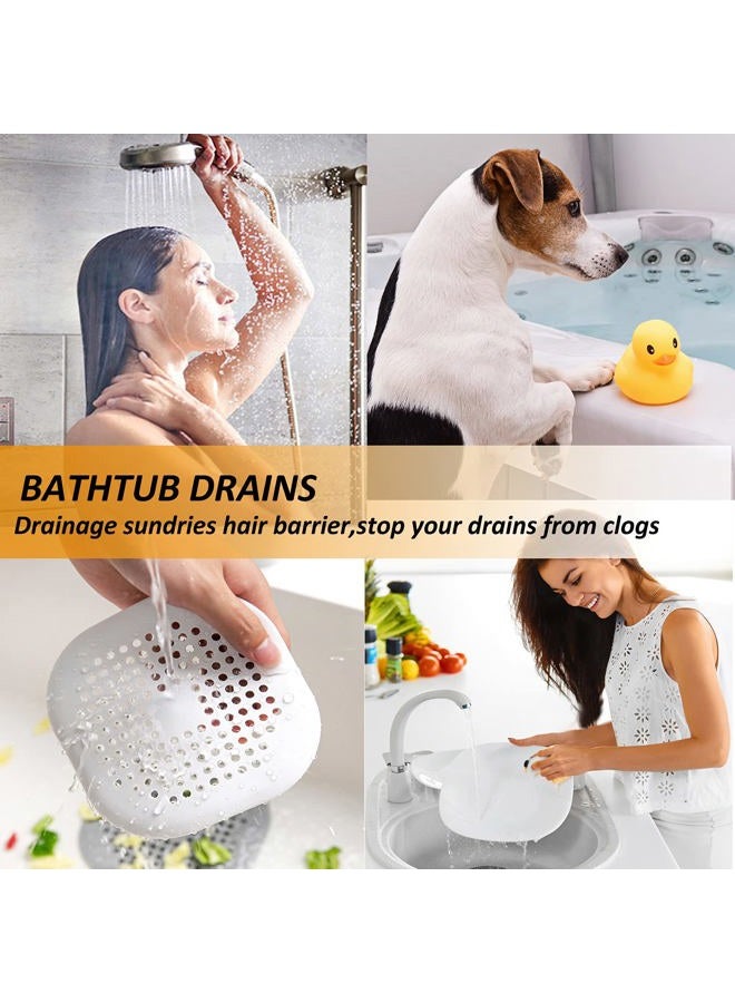 Bovinde Hair Drain Catcher,Square Drain Cover for Shower Silicone Hair Stopper with Suction Cup,Easy to Install Suit for Bathroom,Bathtub,Kitchen 2 Pack (Black) - Image 4