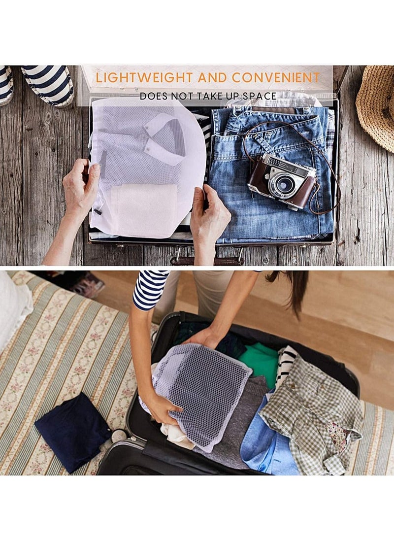 SYOSI - 4PCS Mesh Laundry Bags Laundry Net Bag Drawstring Reusable Durable Washing Net Bag for Clothes Underwear Delicates Socks Baby Clothes Bra Shoes Knitted Garments - Image 1