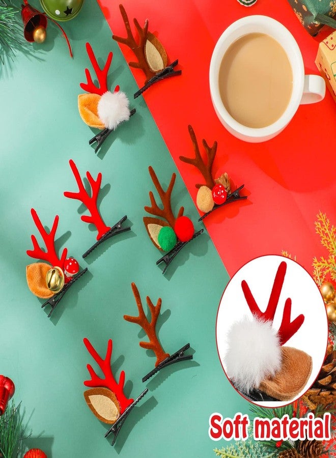Radhya Accessories Christmas Reindeer Antler Hair Clips pair (Pack of 2) Christmas hair clips for Girls Christmas gift for kids toddlers babies Korean hair accessories Secret Santa GiftHairbands (Design 1) - Image 3