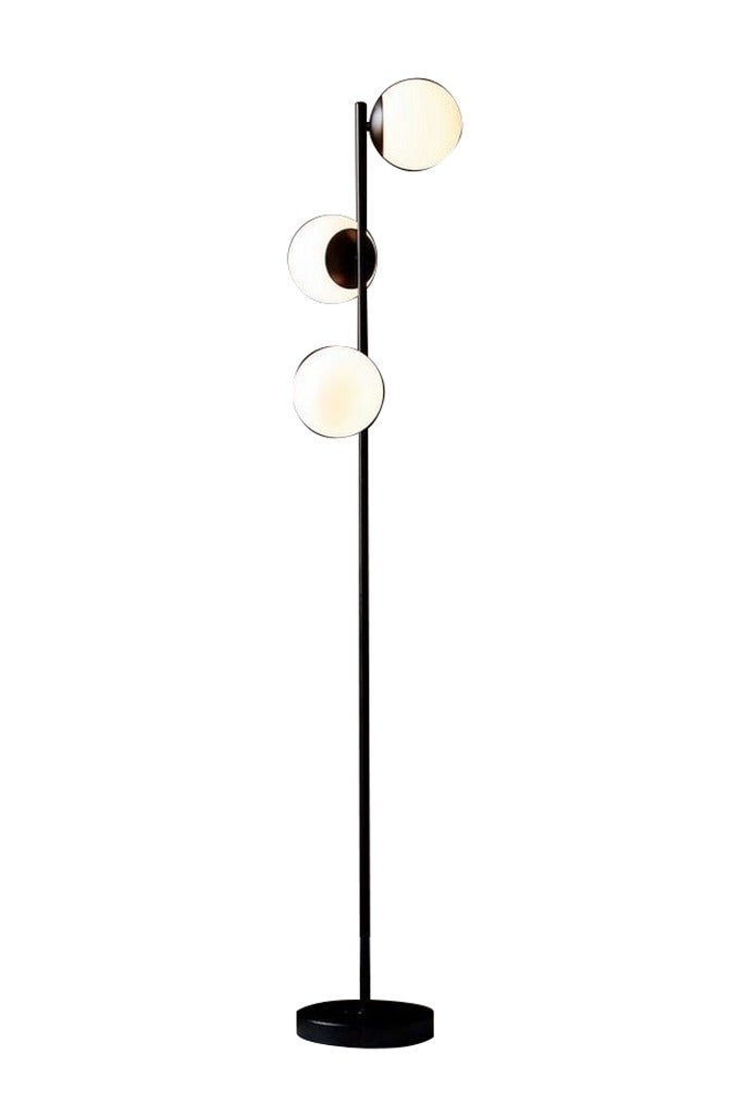 black metal floor lamp with 3 glass white balls 165*30cm - Image 2