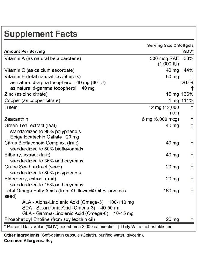 Andrew Lessman Ultimate Eye Support 60 Softgels 12Mg Lutein 6Mg Zeaxanthin Bilberry Key Nutrients To Support Eye Health And Promote Healthy Vision. No Additives. Easy To Swallow Softgels  - Image 3