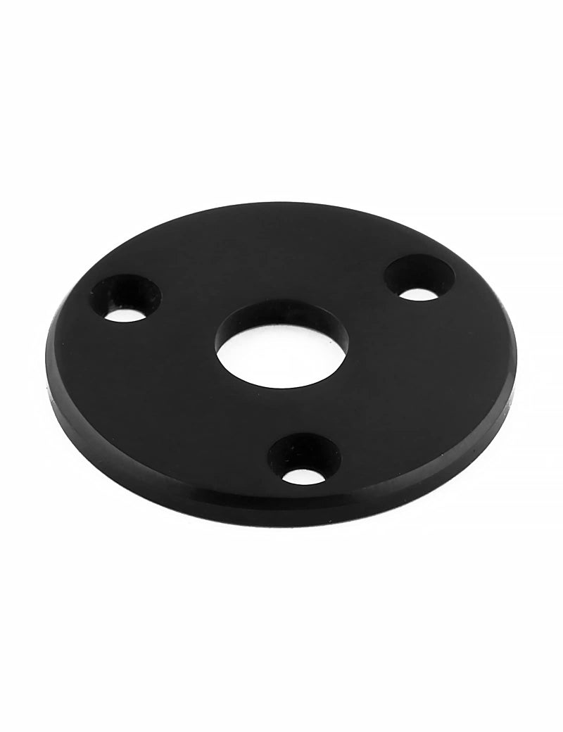 Bogart Guitar Jack Socket Plate Round Metal Output Jack Plate Cover for Guitar Bass Ukulele Banjo Mandolin with Mounting Screws Black. HJ 008-BK - Image 1