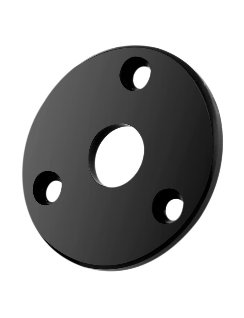 Bogart Guitar Jack Socket Plate Round Metal Output Jack Plate Cover for Guitar Bass Ukulele Banjo Mandolin with Mounting Screws Black. HJ 008-BK - Image 3
