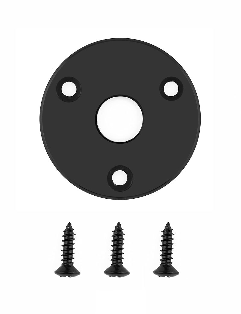 Bogart Guitar Jack Socket Plate Round Metal Output Jack Plate Cover for Guitar Bass Ukulele Banjo Mandolin with Mounting Screws Black. HJ 008-BK - Image 5