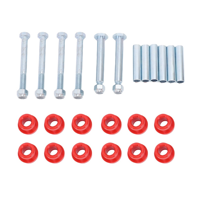 Golf Cart Rear Leaf Spring Polyurethane Bushing and Sleeves 70291G02 Replacement for EZGO TXT Medalist 1994-Up Red - Image 1