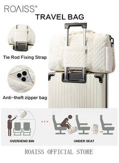roaiss Large Capacity Duffle Bag and a Small Zipper Pouch Bag Combination Set Unisex Multi Functional Waterproof Shoulder Crossbody Bags Sets for Travel Business Trip or Gym Suitable for both Women and Men  - Image 3
