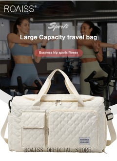 roaiss Large Capacity Duffle Bag and a Small Zipper Pouch Bag Combination Set Unisex Multi Functional Waterproof Shoulder Crossbody Bags Sets for Travel Business Trip or Gym Suitable for both Women and Men  - Image 5