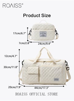 roaiss Large Capacity Duffle Bag and a Small Zipper Pouch Bag Combination Set Unisex Multi Functional Waterproof Shoulder Crossbody Bags Sets for Travel Business Trip or Gym Suitable for both Women and Men  - Image 2