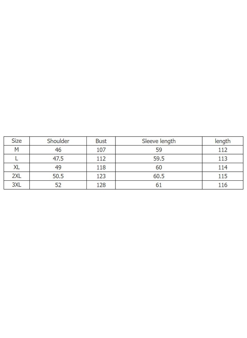 NIBEMINENT Fashion Muslim Men's Robe Long Sleeve Button Solid Color Printed Shirt  - Image 4