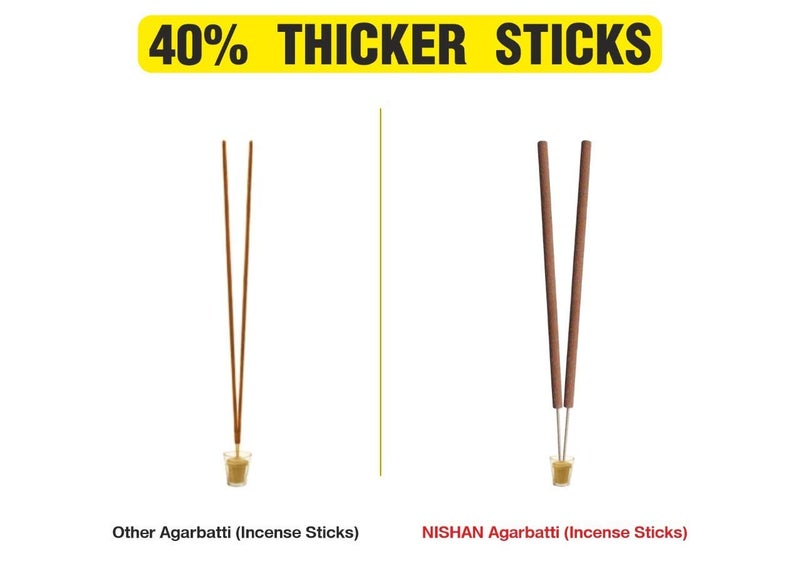 Nishan Natural Guggal Incense Sticks Agarbatti, 520 Gram (40% More Thicker Sticks) - Image 4