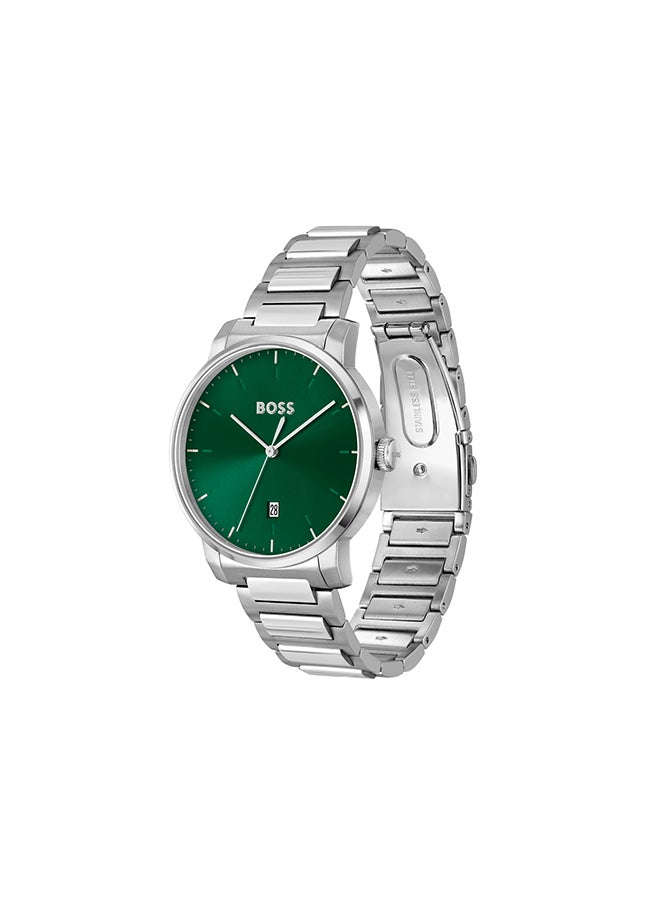 HUGO BOSS - Men's Analog Round Shape Stainless Steel Wrist Watch 1514134 - 41 Mm - Image 1