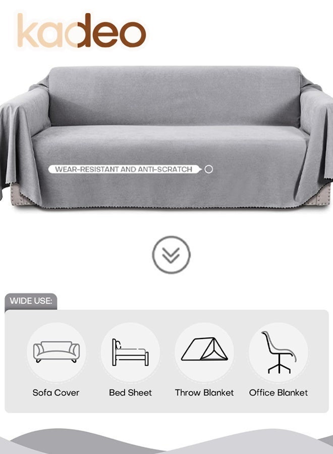 kadeo Waterproof Couch Covers, Washable Sofa Covers, Sectional Couch Cover for 2 Cushion, Furniture Protector Pet Friendly, Cat Scratch Proof Couch Protector Sofa Slipcover, 180*230CM - Image 3