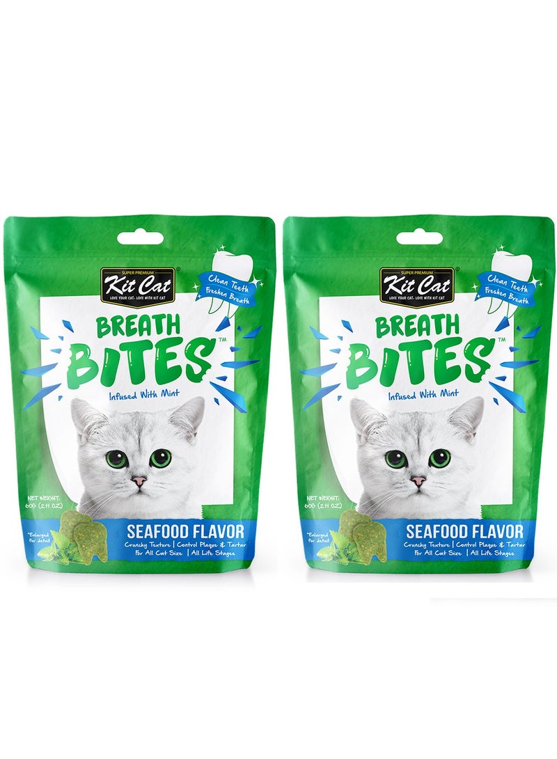 كيت كات قطعتان من Breath Bites بنكهة المأكولات البحرية 2x60 جرام - Image 1