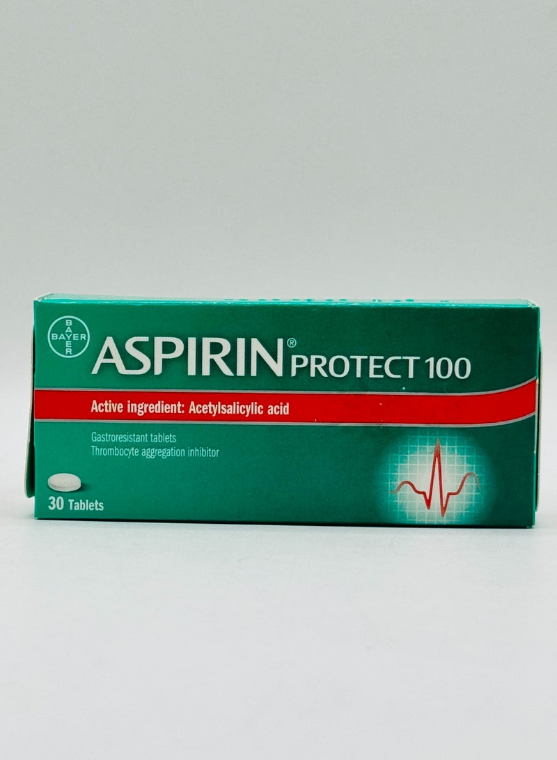 Aspirin Protect 100mg Tablets 30’s (Supports Heart Health & Blood Circulation)
