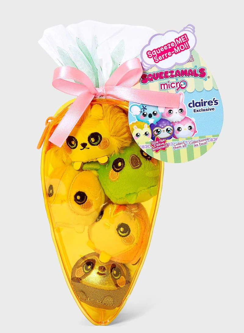 Claires Micro-Squishmallows Carrot Multicolored Plush