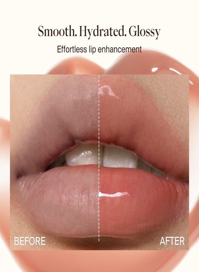 Joocyee Glazed Gloss Mirror Shine Lip Gloss Sheer Nude High Shine Lightweight Hydrating Moisturizing Smooth Lips Sheer Glow - Image 4