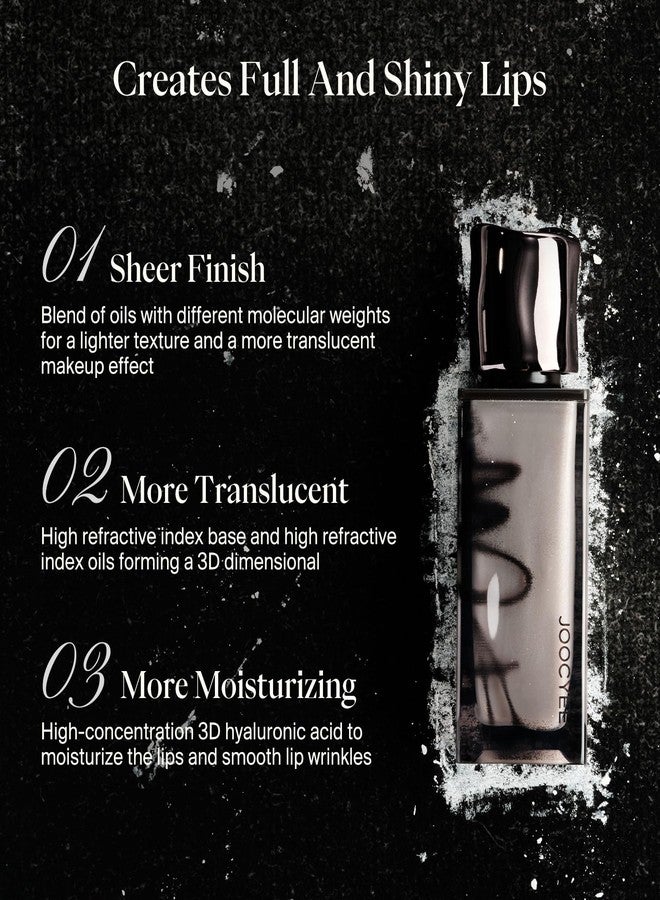 Joocyee Glazed Gloss Mirror Shine Lip Gloss Sheer Nude High Shine Lightweight Hydrating Moisturizing Smooth Lips Sheer Glow - Image 5