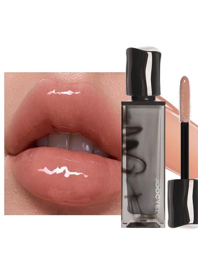 Joocyee Glazed Gloss Mirror Shine Lip Gloss Sheer Nude High Shine Lightweight Hydrating Moisturizing Smooth Lips Sheer Glow - Image 1