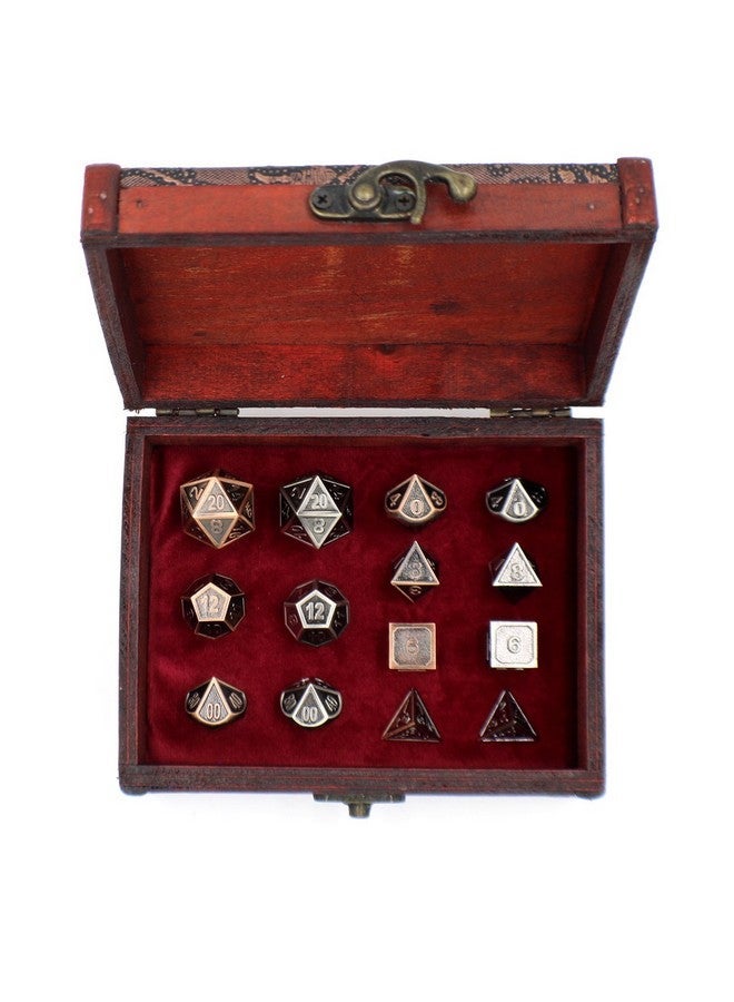 Dahan Dice Two Metal Dice Role Playing Sets with Storage Chest for Tabletop Games - Image 2