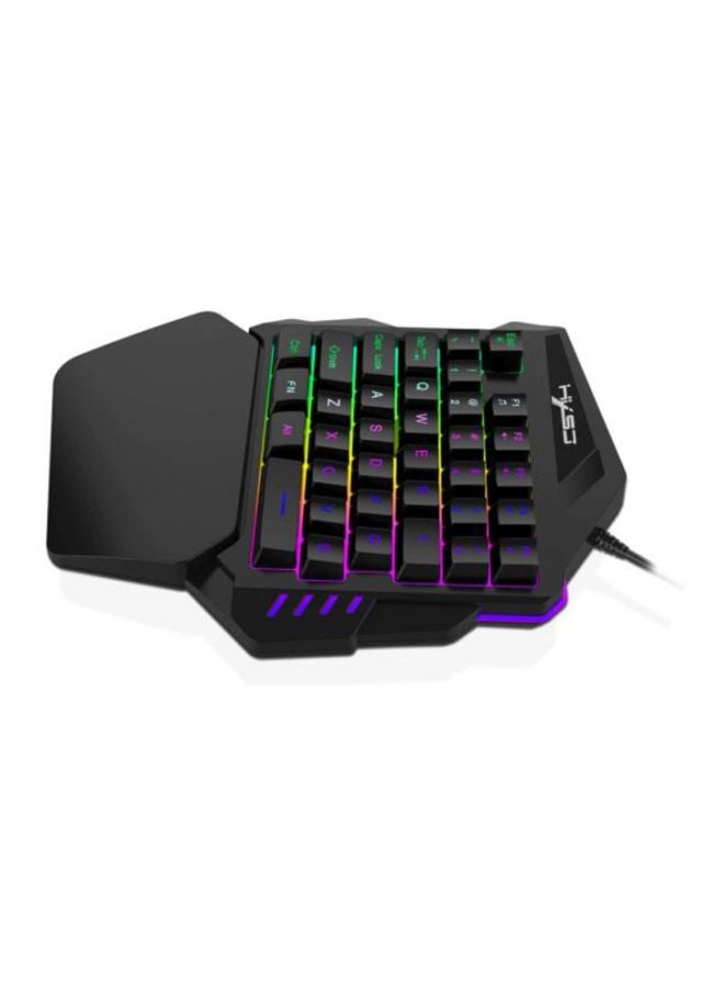 V100 One-Handed Gaming Keyboard And Mouse Set Black - Image 3