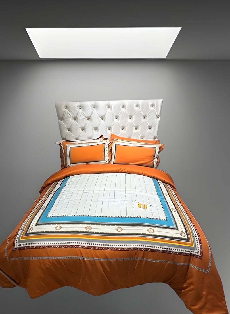 HOMETOPIA Luxury 6-Piece Bedding Set King Size – Ultra-Soft Microfiber Comforter 230x260cm, Deep Pocket Fitted Sheet 200x200+30cm, 4 Pillow Covers – Classic Royal Pattern – Wrinkle-Free, Breathable, Machine Washable, Hotel Quality Bed Set – Double Bed Mattress Fit – Premium Bedroom Essentials KSA  - Image 2