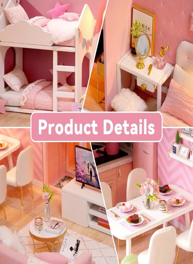 Flever Dollhouse Miniature DIY House Kit Creative Room with Loft Apartment Scene for Romantic Artwork Gift (Dream Angel) - Image 5