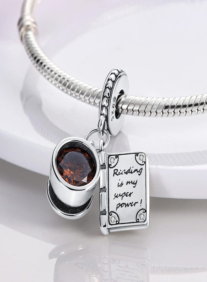 MULA 925 Sterling Silver Dangle Charms Beads Pendants Fit for Pandora Bracelets Charm DIY Jewelry Gift for Women Girls, Silver, Cubic Zirconia - Image 3