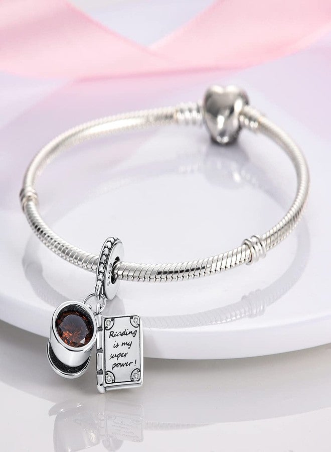 MULA 925 Sterling Silver Dangle Charms Beads Pendants Fit for Pandora Bracelets Charm DIY Jewelry Gift for Women Girls, Silver, Cubic Zirconia - Image 2
