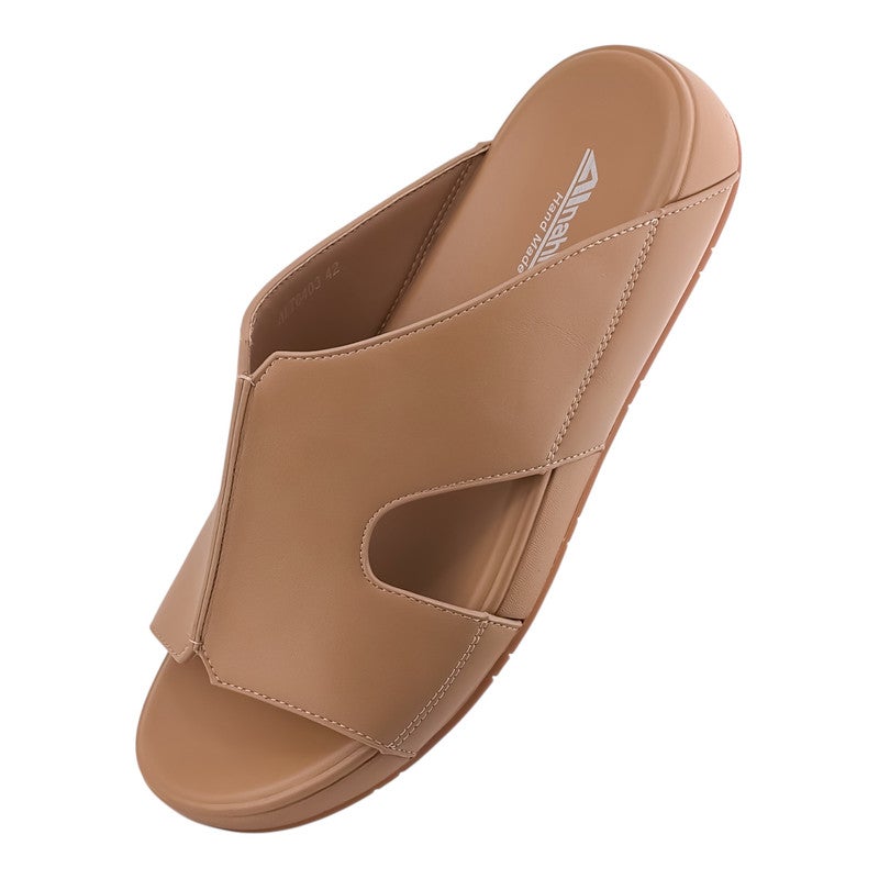 إيت صندل عربي يدوي الصنع للرجال من AET | شبشب رجالي خارجي | شبشب مفتوح من الأمام للاستخدام اليومي | جلد عربي أصلي| تصميم عربي جديد | نعل داخلي مختلف اللون| مريح وخفيف الوزن - Image 3