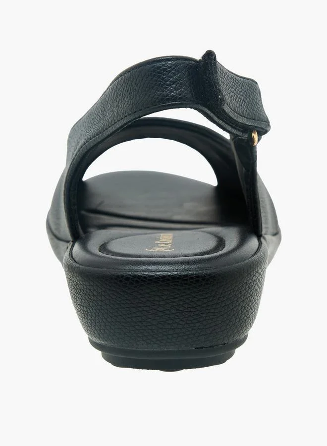Le Confort BLACK Women Hook & Loop Sandals for Women | Best Price UAE