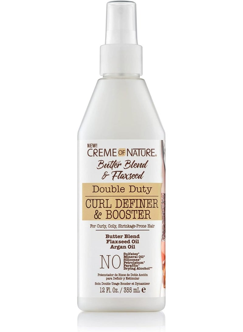 Creme of Nature Butter Blend And Flax Seed Double Duty Curl Definer And Booster 355 ML
