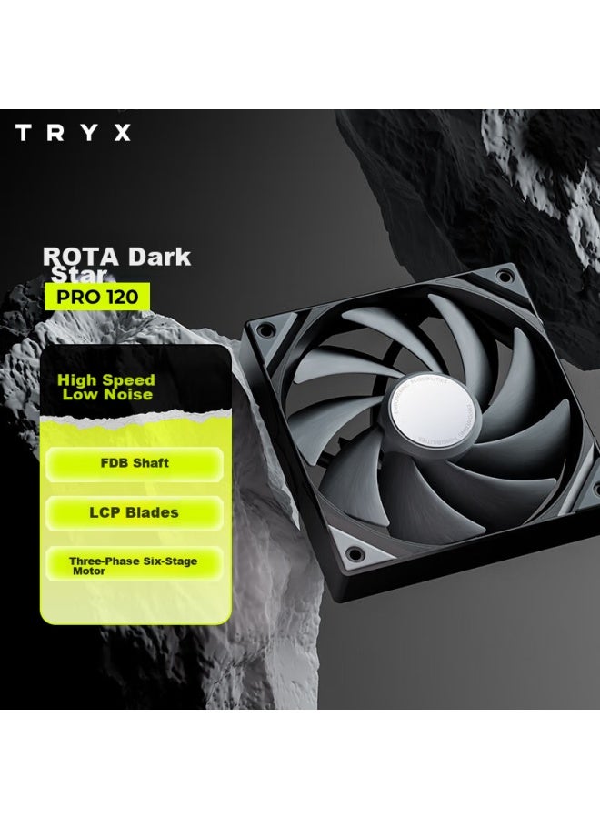 Tryx Rota Dark Star Pro 120mm High-performance Fan, Black - Image 1