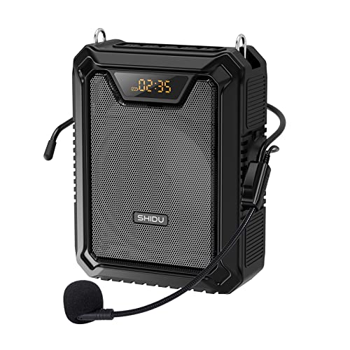 SHIDU M808 Portable Bluetooth Voice Amplifier IPX5 Waterproof 18W Loud Speaker 2500mAh Large Capacity Rechargeable Battery PA Systems Speaker for Teachers,Classroom, Meetings and Outdoors - Image 1