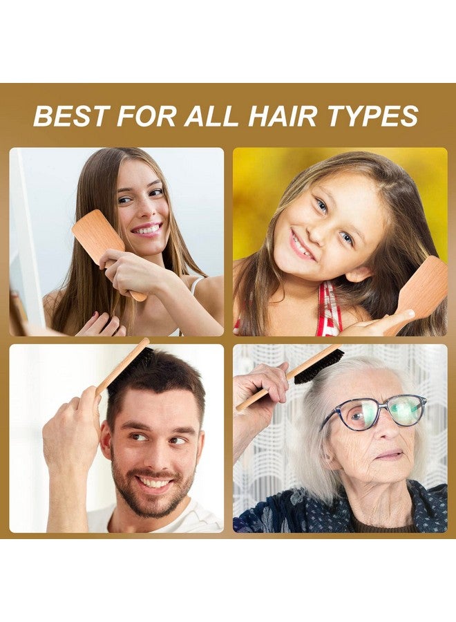 Sosoon Hair Brush, 100% Pure Boar Bristle Paddle Brush For All Hair Types, Restore Shine & Texture And Makes Hair Smooth & Health - Image 3